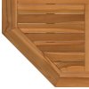 Stolní deska 80 x 80 x 2,5 cm osmihranná masivní teakové dřevo 366666