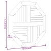 Stolní deska 80 x 80 x 2,5 cm osmihranná masivní teakové dřevo 366666