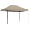 Skládací party stan pop-up taupe 410 x 279 x 315 cm 4005010