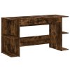 Psací stůl kouřový dub 140 x 50 x 75 cm kompozitní dřevo 840552