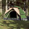 Kempingový stan kupole pro 5 osob zelený rychloupínací 4004185