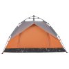 Kempingový stan kupole pro 2 šedý a oranžový rychloupínací 4004191