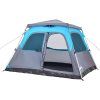 Rodinný stan kupole pro 6 osob modrý rychloupínací 4004234