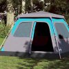 Rodinný stan kupole pro 6 osob modrý rychloupínací 4004234