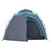 Kempingový stan kupole pro 4 osoby modrý rychloupínací 4004243