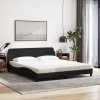 Postel s matrací černá 180 x 200 cm textil 3208446