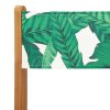 Skládací zahradní židle 8 ks zelené textil a masivní dřevo 3214624