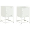 Noční stolky 2 ks bílé 36 x 39 x 60,5 cm ocel 846457