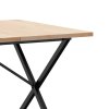 Jídelní stůl s X rámem 200x100x75,5 cm borové dřevo a ocel 3282767