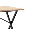Jídelní stůl s X rámem 160 x 80 x 75,5 cm borové dřevo a ocel 3282765