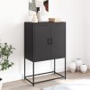 Skříň highboard černá 68,5 x 38,5 x 107 cm ocel 846506