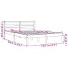 Postel bez matrace voskově hnědá 140 x 190 cm masivní borovice 844141