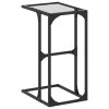 Odkládací stolek s průhledným sklem 40 x 30 x 61,5 cm ocel 846036