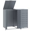 Box na 2 popelnice šedý 138 x 79 x 117 cm ocel 3279987