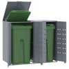 Box na 2 popelnice šedý 138 x 79 x 117 cm ocel 3279987