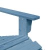 Židle Adirondack s podnožkou modrá masivní jedle 4007242