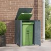 Box na 1 popelnici šedý 69 x 79 x 117 cm ocel 4008428