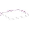 Stolní deska živá hrana 60x60x2,5 cm masivní hrubý mangovník 370666