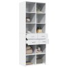 Skříň highboard bílá 70 x 42,5 x 185 cm kompozitní dřevo 3281462