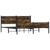 Kovový rám postele bez matrace kouřový dub 180 x 200 cm 3301387