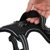Postroj pro psy s reflexními popruhy nastavitelný černý XL 4013375