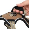 Postroj pro psy s reflexními popruhy nastavitelný hnědý XL 4013377