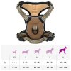 Postroj pro psy s reflexními popruhy nastavitelný hnědý XL 4013377