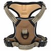 Postroj pro psy s reflexními popruhy nastavitelný hnědý XL 4013377
