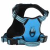 Postroj pro psy s reflexními popruhy nastavitelný modrý S 4013361