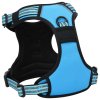 Postroj pro psy s reflexními popruhy nastavitelný modrý S 4013361