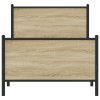 Kovový rám postele bez matrace dub sonoma 75 x 190 cm 4007724