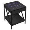 Noční stolek s Infinity LED černý 40 x 40 x 49 cm 3284096