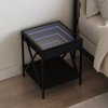 Noční stolek s Infinity LED černý 40 x 40 x 49 cm 3284096