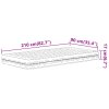 Pěnová matrace bílá 90 x 210 cm tvrdost H2 H3 4016631