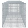Gabionový koš s víkem 450 x 100 x 100 cm pozinkované železo 3295197