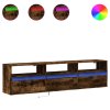 Nástěnná TV skříňka s LED kouřový dub 180 x 31 x 45 cm 3307944