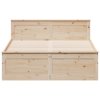 Postel bez matrace s čelem 140 x 200 cm masivní borovice 3308765