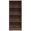 Knihovna hnědý dub 60 x 24 x 143 cm kompozitní dřevo 857818