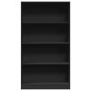 Knihovna černá 80 x 24 x 143 cm kompozitní dřevo 857845