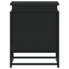 Úložný box s víkem černý 40 x 40 x 51,5 cm kompozitní dřevo 848789