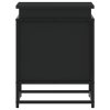 Úložný box s víkem černý 40 x 40 x 51,5 cm kompozitní dřevo 848789