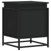 Úložný box s víkem černý 40 x 40 x 51,5 cm kompozitní dřevo 848789