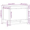 Úložný box s víkem černý 60 x 40 x 51,5 cm kompozitní dřevo 848794