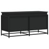 Úložný box s víkem černý 100 x 40 x 51,5 cm kompozitní dřevo 848804