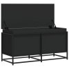 Úložný box s víkem černý 100 x 40 x 51,5 cm kompozitní dřevo 848804