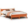 Postel bez matrace voskově hnědá 135 x 190 cm masivní borovice 855608