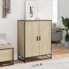 Botník dub sonoma 75 x 38 x 97,5 cm kompozitní dřevo a kov 3300866