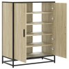 Botník dub sonoma 75 x 38 x 97,5 cm kompozitní dřevo a kov 3300866