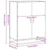 Botník dub sonoma 75 x 38 x 97,5 cm kompozitní dřevo a kov 3300866