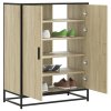Botník dub sonoma 75 x 38 x 97,5 cm kompozitní dřevo a kov 3300866